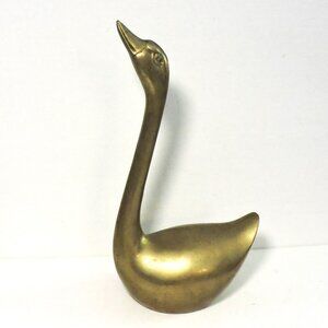 Vintage Brass Swan Home Decor Birds Metalware